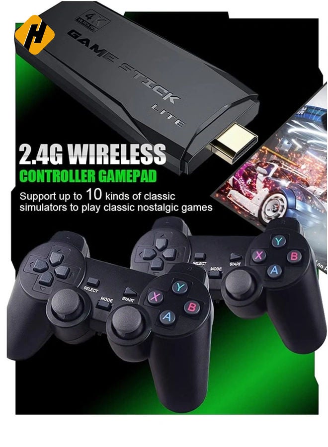 HuHa 4K Smart Video Game Tv Stick,Video Game Consoles,10,000 Games 32/64Gb Retro Classic Gamin 2.4G Wireless Gamepads Controller (32G,3000+ Games)  - Image 2
