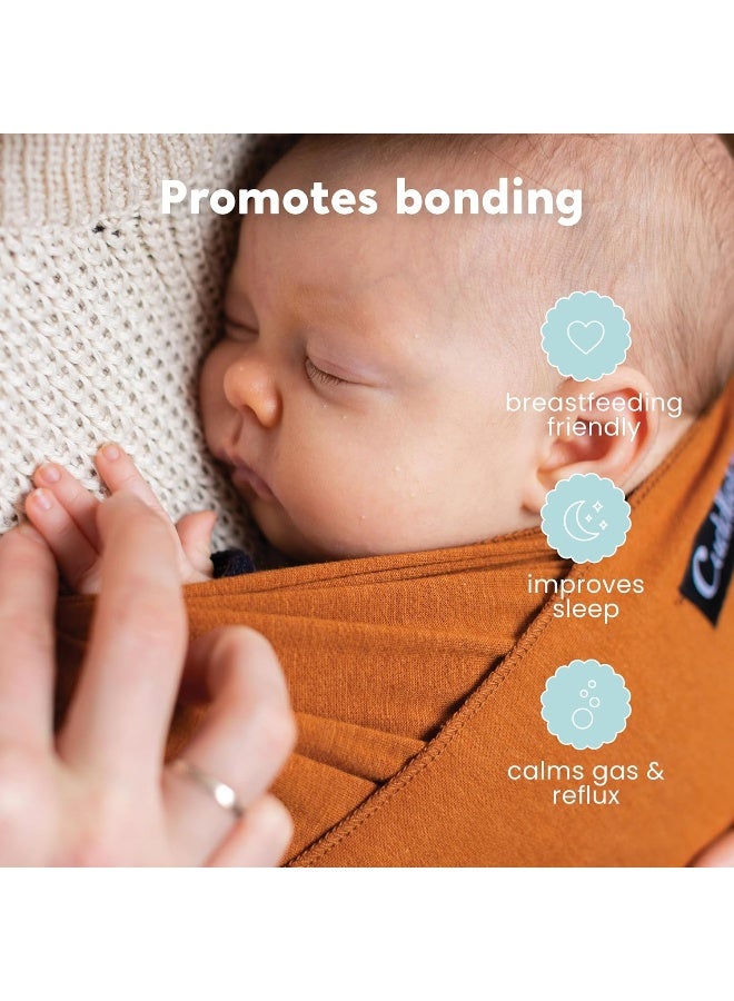 Cuddle Bug Cuddlebug Hands-Free Baby Carrier Wrap - Soft & Stretchy Baby Carrier Newborn to Toddler 7-35 lbs - One-Size-Fits-All Baby Holder Wrap - Hip-Healthy Wrap - Image 4