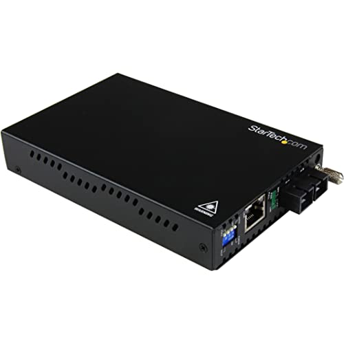Startech.com StarTechcom Multimode MM SC Fiber Media Converter for 1Gbe Network 550m Range Gigabit Ethernet Remote Monitoring 850nm TAA ET91000SC2 - Image 1