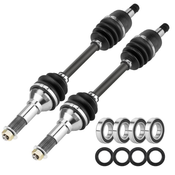 Front Left Right CV Axle Shaft with Wheel Bearing for Yamaha Grizzly Bruin 350 400 Kodiak Wolverine 450 4x4 2003 2004 2005 2006 2007 2008 2009 2010 2011 5GH2510J0000 5NDF518G0000