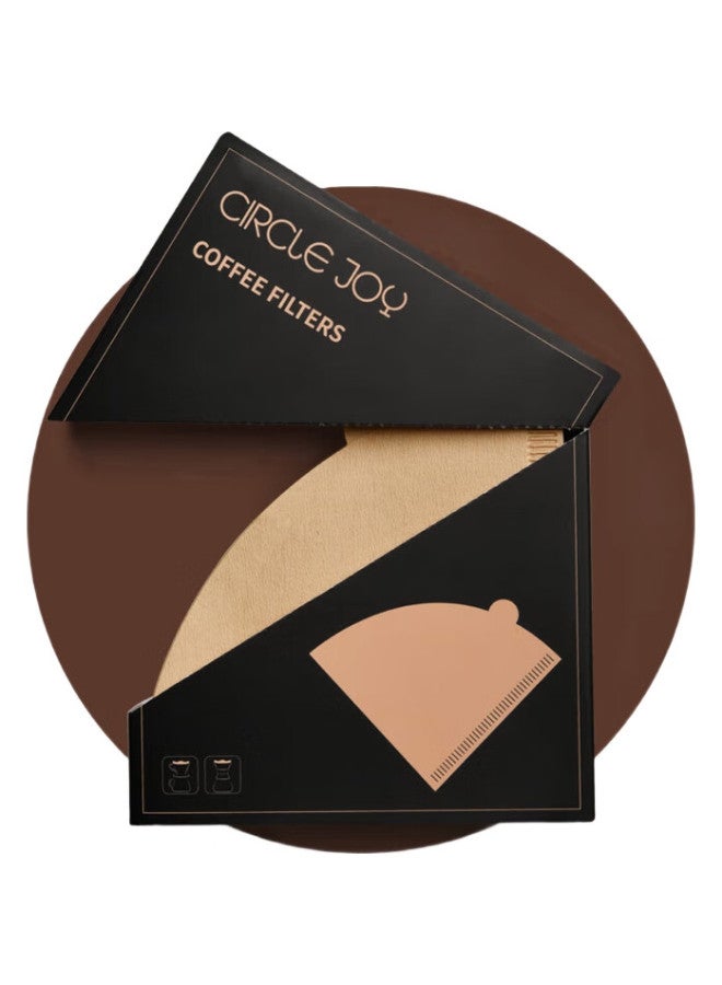 Circle Joy Coffee Filter Paper V-Shaped 60, Drip-Style Pour-Over Coffee, Imported Original Ground Coffee, Filter Paper, 100 Pieces, 2-4 Servings - Image 2