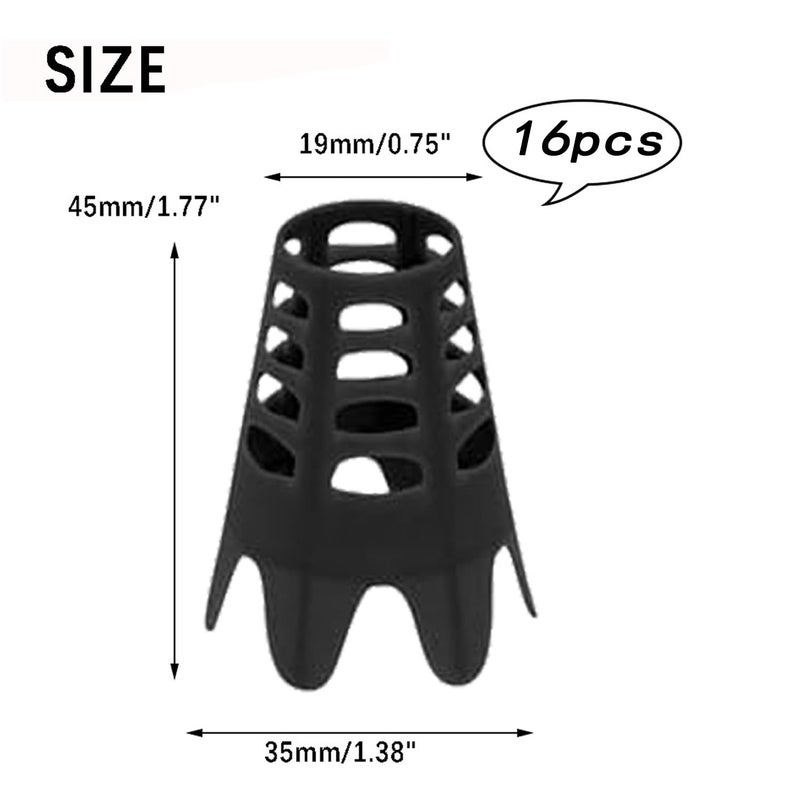Ruyshu Golf Simulator Tees, Plastic Indoor Golf Mat Tees for Winter Turf and Driving Range (Black) - Image 2