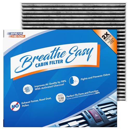 Spearhead Odor Defense Breathe Easy Cabin Filter Fits GV60 ElantraN Ioniq 5 Santa Cruz Santa Fe Sonata Tucson EV6 K5 Niro Sorento Sportage 25 Longer Lasting wActivated Carbon BE820 - Image 1