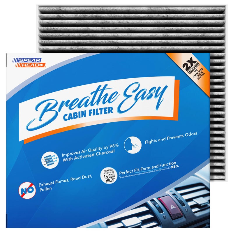 Spearhead Odor Defense Breathe Easy Cabin Filter Fits GV60 ElantraN Ioniq 5 Santa Cruz Santa Fe Sonata Tucson EV6 K5 Niro Sorento Sportage 25 Longer Lasting wActivated Carbon BE820 - Image 2