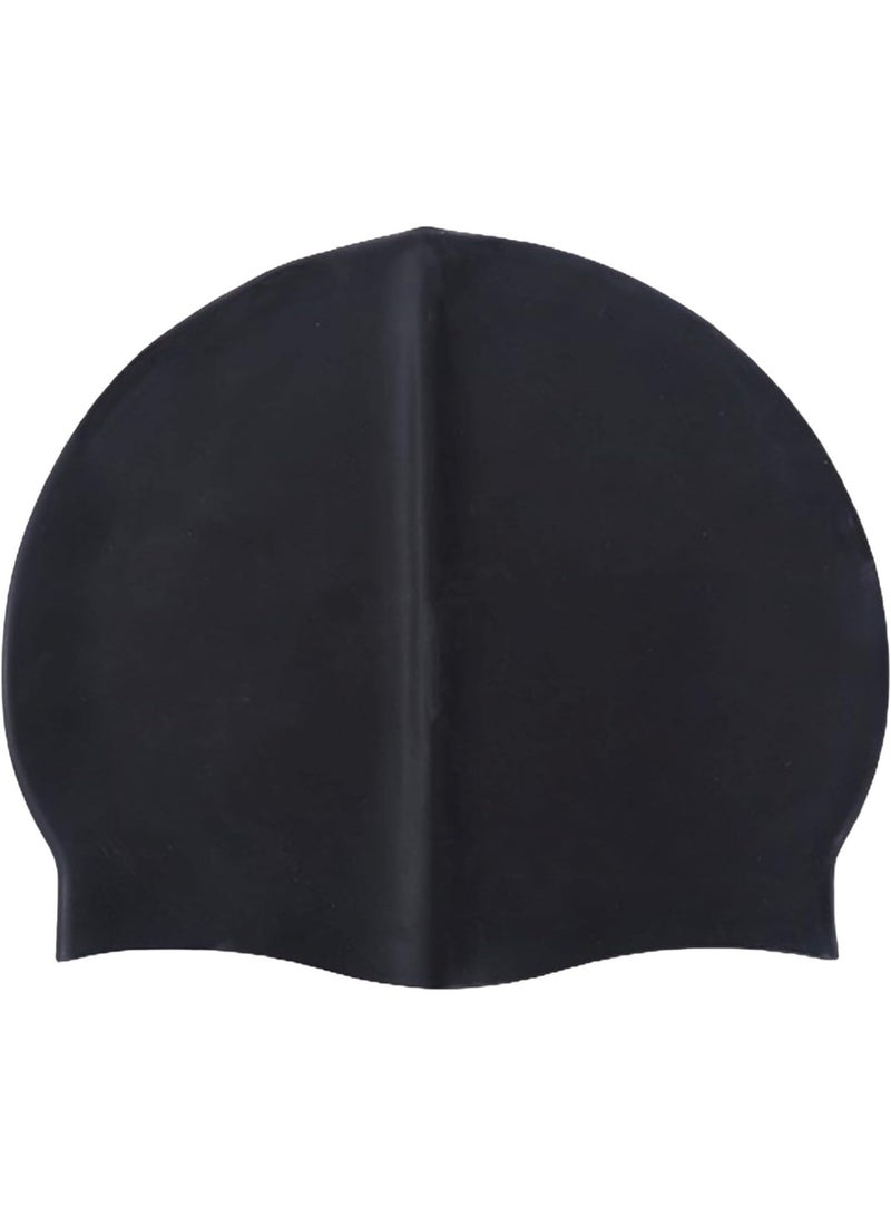 Classic Comfortable Plain Silicon Swimming Cap | Material : Silicon | Fully Elastic Waterproof Swimming Cap for Long and Short Hair with Thicker Edge | For Adults, Women and Men - Image 1