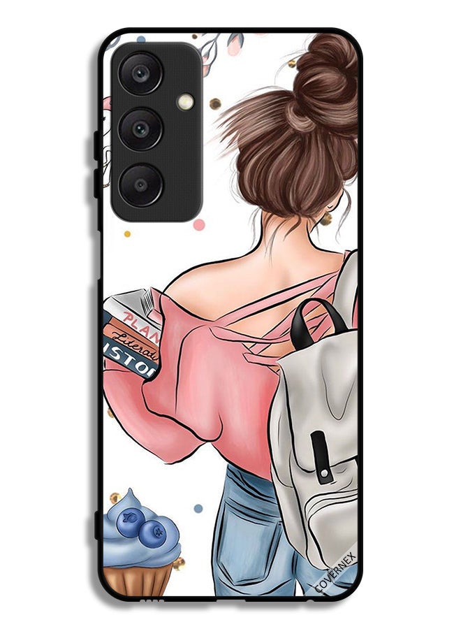 Covernex Samsung Galaxy A25 5G Protective Case Cover Books In Girl Hand Art - Image 1