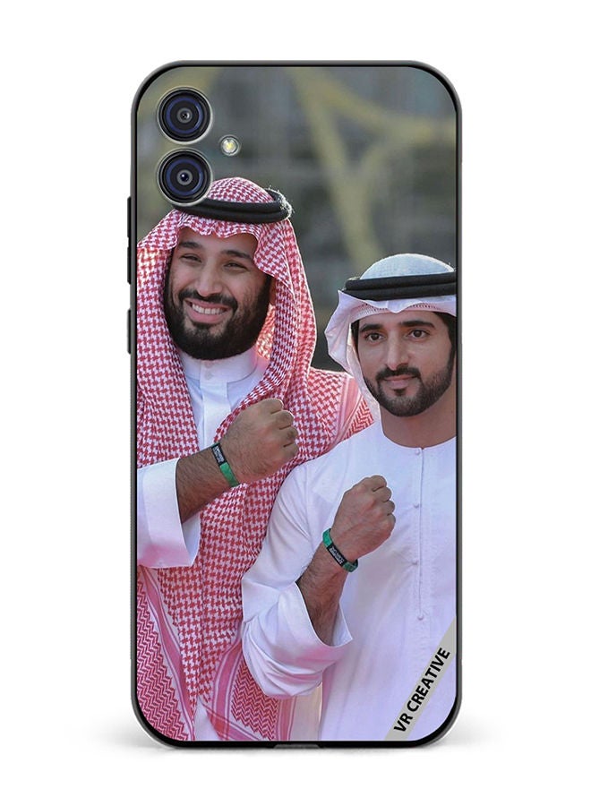 VR CREATIVE Protective Case Cover For Samsung Galaxy M04/F04 Mohammed Bin Salman And Sheikh Hamdan Bin Mohammed Bin Rashid Al Maktoum Design Multicolour - Image 1