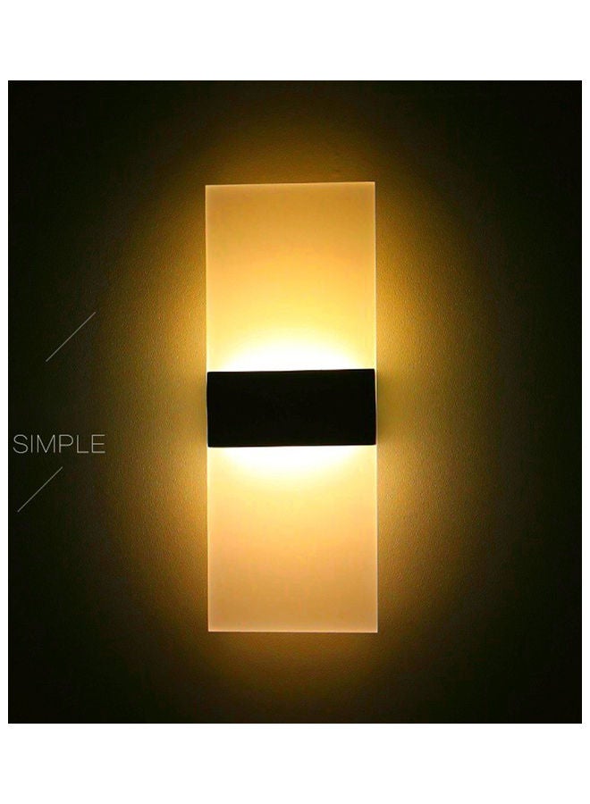 NIBEMINENT LED wall lamp decorative light warm 3000K 29*11 black box square 6W Warm white 30.5*4.5*11.5cm - Image 2