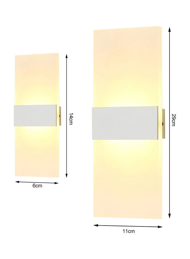 NIBEMINENT LED wall lamp decorative light warm 3000K 29*11 black box square 6W Warm white 30.5*4.5*11.5cm - Image 3