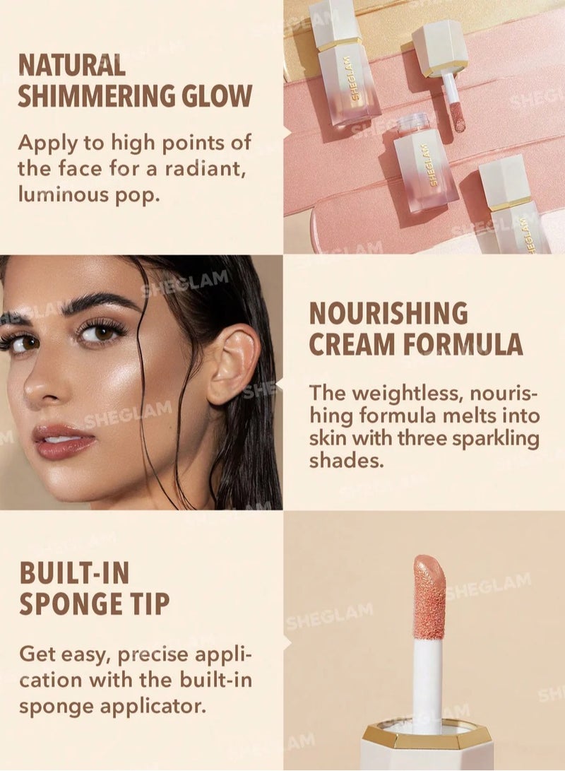 SHEGLAM Glow Bloom Liquid Highlighter Bellini Brunch - Image 4