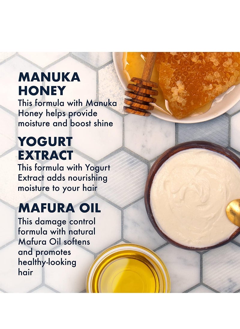 SheaMoister - Shea Moisture Hydrating Shampoo for Damaged Hair, Manuka Honey Hydrating Shampoo with Shea Butter, Honey and Yogurt, Pack of 2 - 13 oz - Image 1