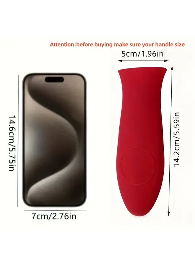 Non Slip Heat Resistant Silicone Handle Cover Pan Pot Burn Protector Random Color - Image 5