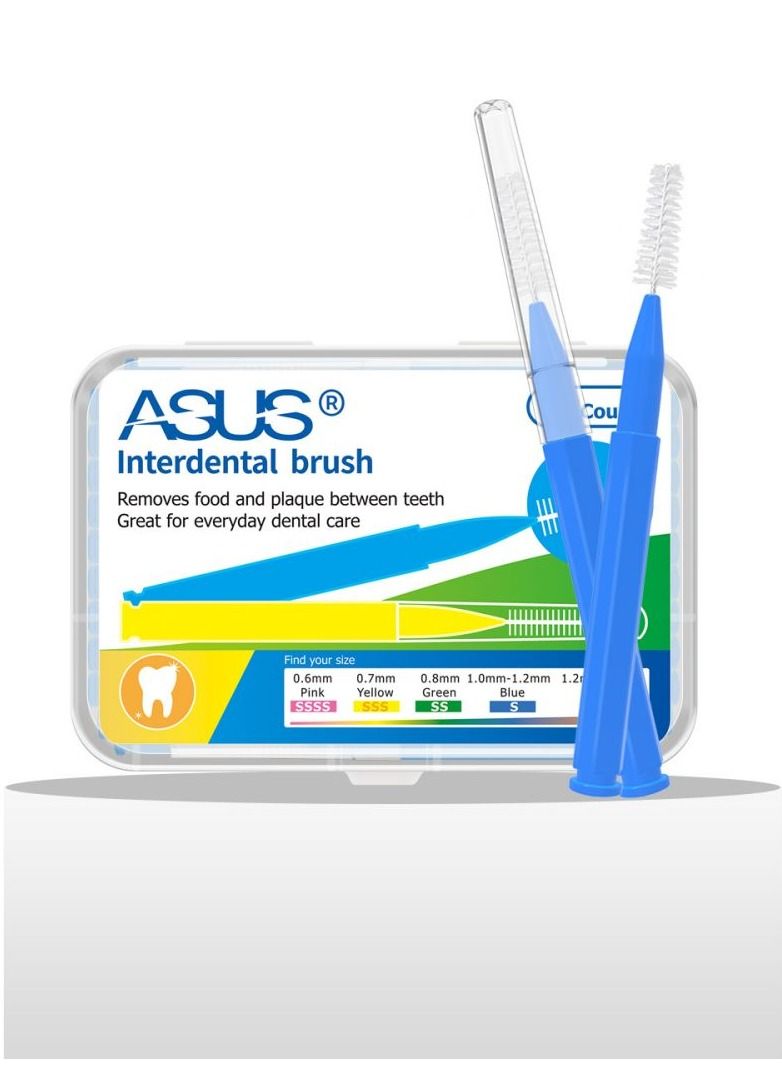 أسوس 60 فرع 1.0-1.2mm فرشاة الأسنان الزرقاء - Image 1