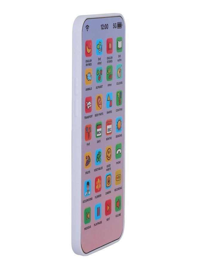 Eksploe Play Craft EduPhone Educational Type-C Rechargeable Musical Toy 28 Functions, Alphabet, Numbers, Varnmala, Animal Sounds, Nursery Rhymes in English & Hindi for Age 2 Years to 10 Years - Image 5