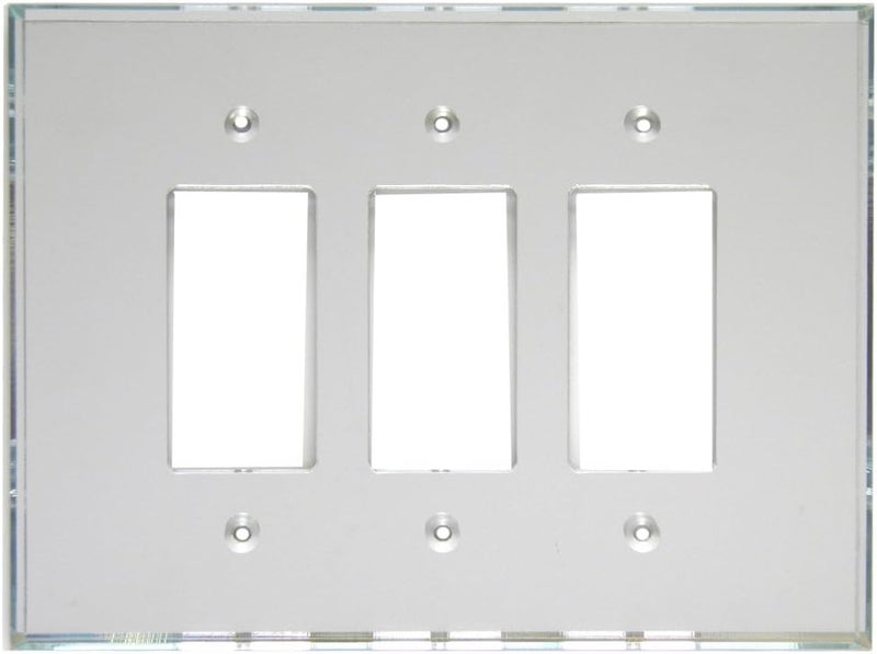 Mirart GlassAlike Triple Decora Acrylic Mirror Switch Plate - Image 1
