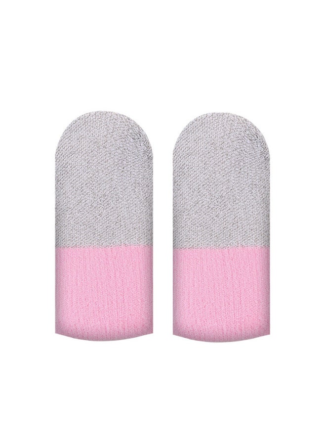 Explosive Hand Game Finger Cover Net Red Anchor With Ultra-thin Finger Cover Touch Screen Sensitive King Chicken Sweat-Product Color:Ice Silk Pink Snow [bulk With Cardboard]
