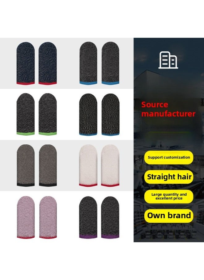 Explosive Hand Game Finger Cover Net Red Anchor With Ultra-thin Finger Cover Touch Screen Sensitive King Chicken Sweat-Product Color:Ice Silk Pink Snow [bulk With Cardboard]