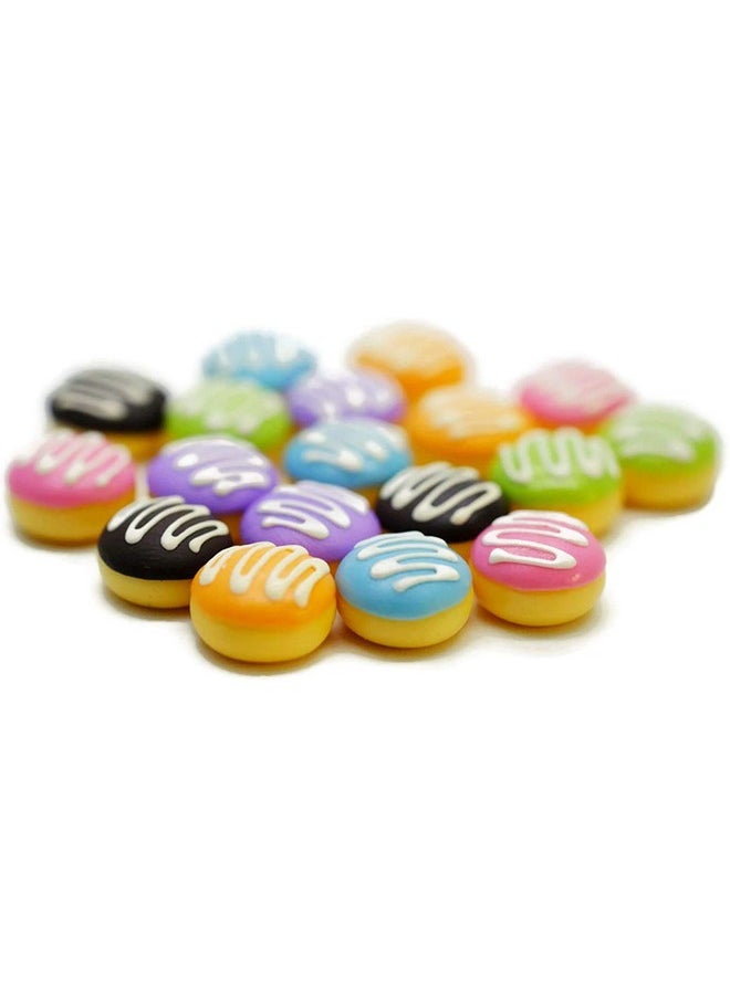 1shopforyou - 18 Psc Color Cream Donut Dollhouse Miniatures Food Kitchen - Image 1