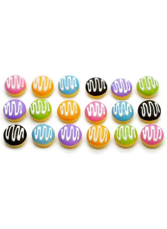 1shopforyou - 18 Psc Color Cream Donut Dollhouse Miniatures Food Kitchen - Image 1