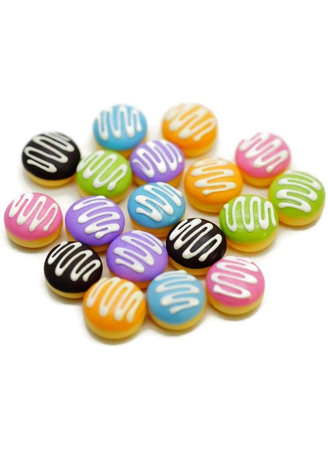 1shopforyou - 18 Psc Color Cream Donut Dollhouse Miniatures Food Kitchen - Image 1