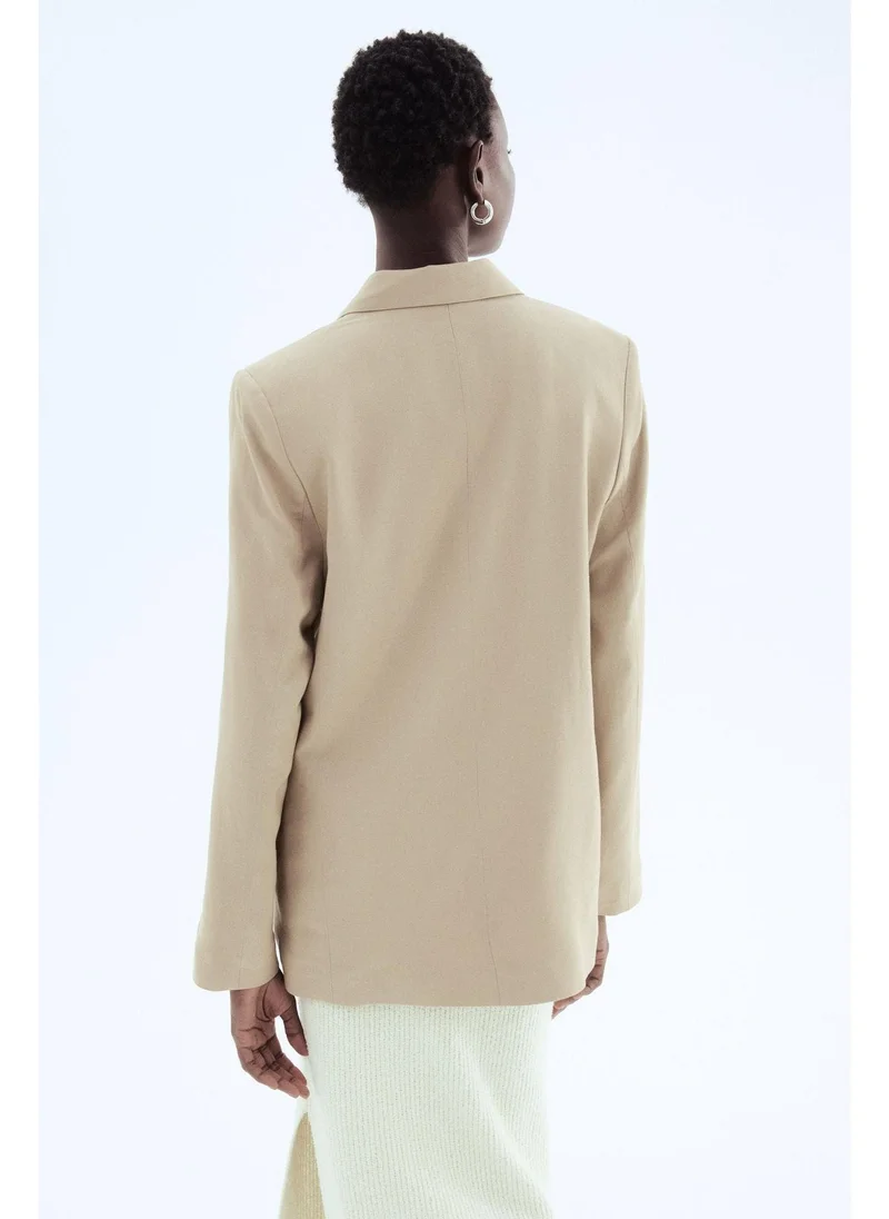 اتش اند ام Linen-blend blazer