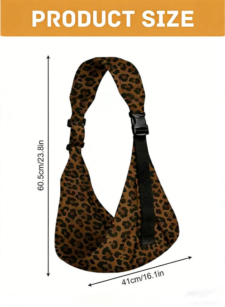 meayul Baby Sling Carrier, Baby Holder, Adjustable Babys Carriere Portable Baby Wrap Carrier Leopard Comfortable Babys Slings with Thick Shoulder Straps Ergonomic Baby Carrier Wrap for Newborn 0-4 Years Old - Image 2
