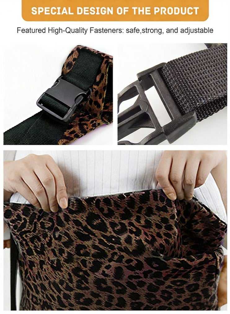 meayul Baby Sling Carrier, Baby Holder, Adjustable Babys Carriere Portable Baby Wrap Carrier Leopard Comfortable Babys Slings with Thick Shoulder Straps Ergonomic Baby Carrier Wrap for Newborn 0-4 Years Old - Image 5