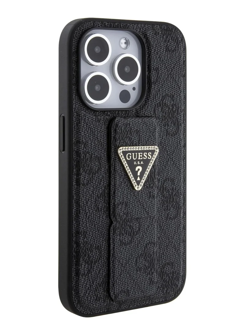 GUESS Guess Gripstand PU leather Case For iPhone 15 Pro (Black)