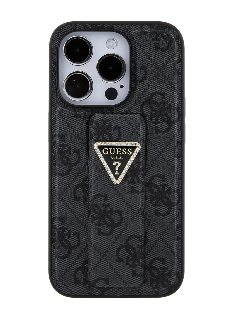 GUESS Guess Gripstand PU leather Case For iPhone 15 Pro (Black)