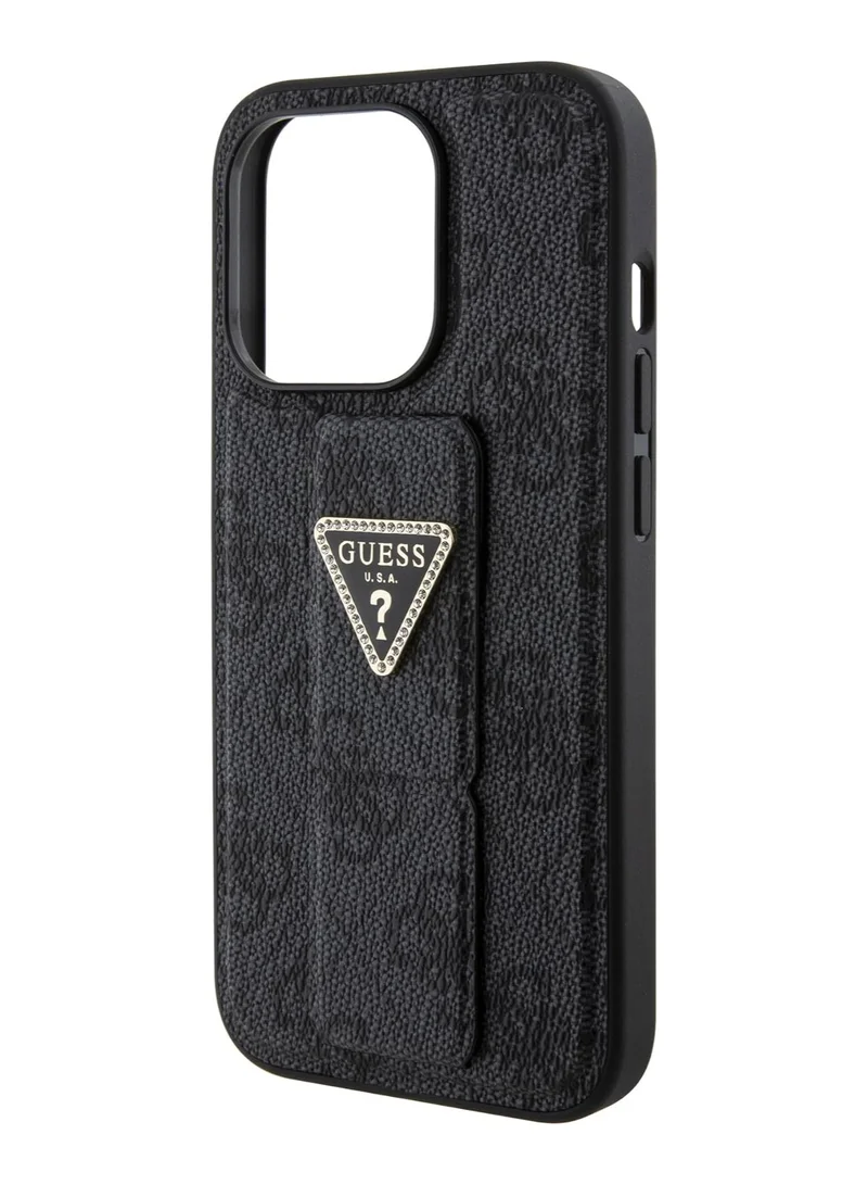 GUESS Guess Gripstand PU leather Case For iPhone 15 Pro (Black)