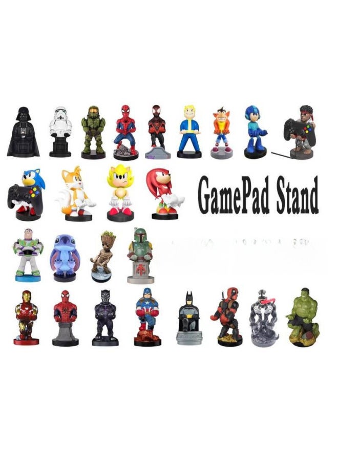 Direct Sonic Mouse Star Wars Lego Black Warrior White Soldier Iron Man Game Controller Stand Mobile Phone Figurine-Color:Black Panther - Image 5