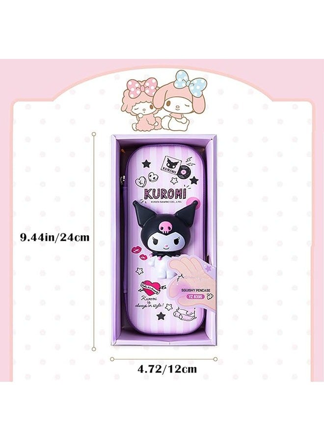 Loquat Sanrio Family Kuromi Pencil Case Unzip Pencil Case, Multifunctional Student Stationery Case Kids Pencil Case - Storage Box 3D Cartoon - Cute Pencil Case is a great gift for girls and teenagers - Image 3