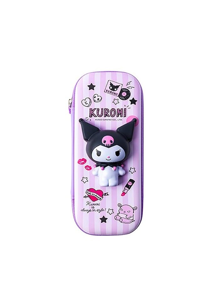 Loquat Sanrio Family Kuromi Pencil Case Unzip Pencil Case, Multifunctional Student Stationery Case Kids Pencil Case - Storage Box 3D Cartoon - Cute Pencil Case is a great gift for girls and teenagers - Image 1