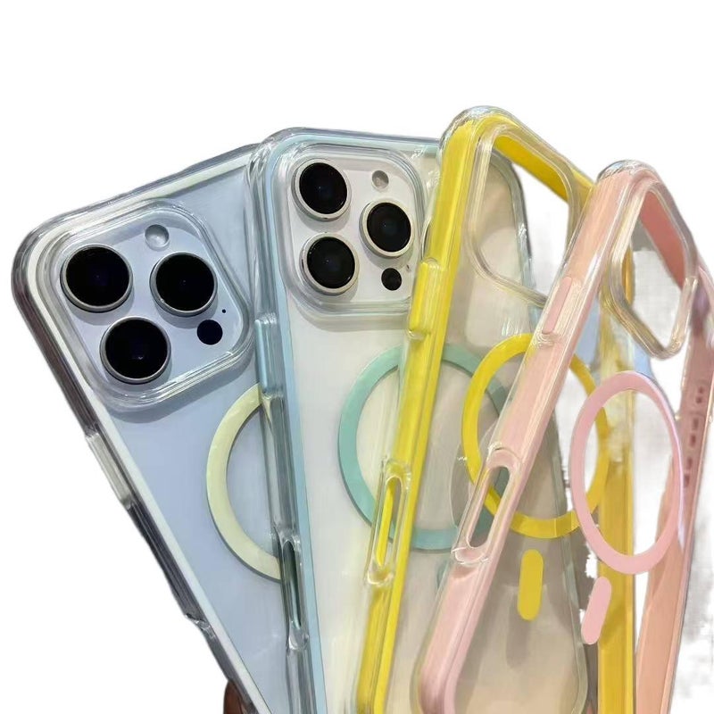MagSafe Case, Fluorescent Yellow Silicone, Strong Magnetic, Two-Tone Design, Cover for iPhone 11 Pro - Image 3