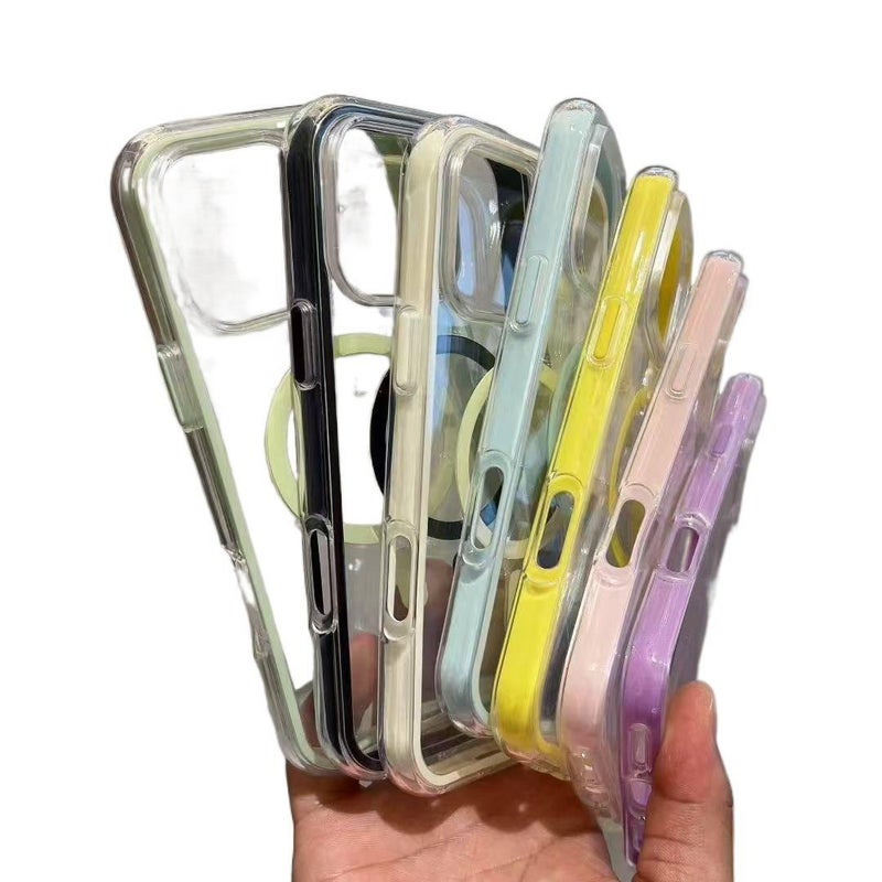 MagSafe Case, Fluorescent Yellow Silicone, Strong Magnetic, Two-Tone Design, Cover for iPhone 11 Pro - Image 2