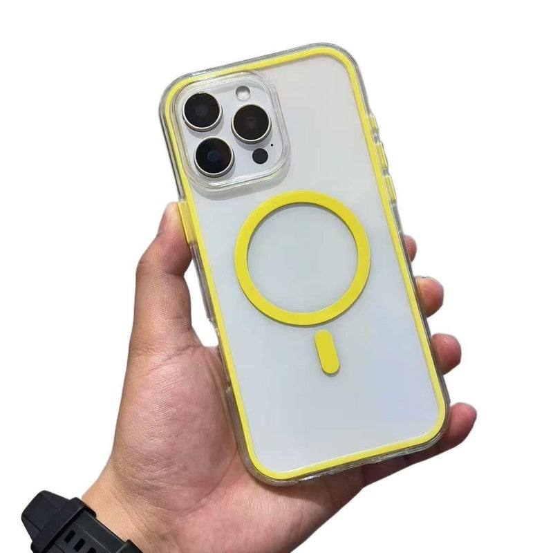 MagSafe Case, Fluorescent Yellow Silicone, Strong Magnetic, Two-Tone Design, Cover for iPhone 11 Pro - Image 5