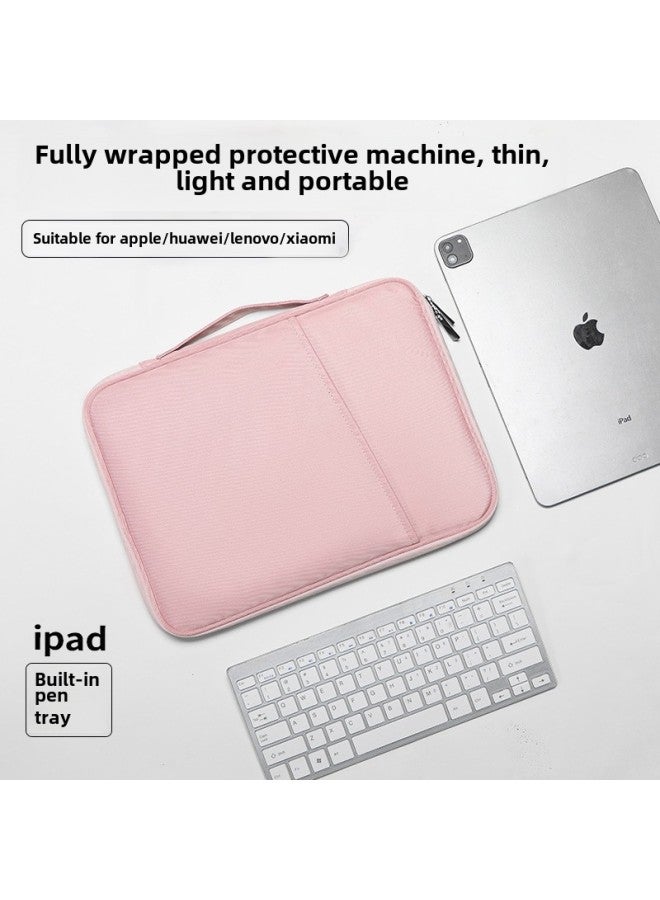 Tablet Bag Tablet Waterproof Loadable Keyboard For Apple Ipad Storage Bag Summer Anti-vibration Laptop Bag For Men And Women-Color:Light Pink [OxFord Cloth]]-Dimensions:12.9-13 Inch Universal - Image 1