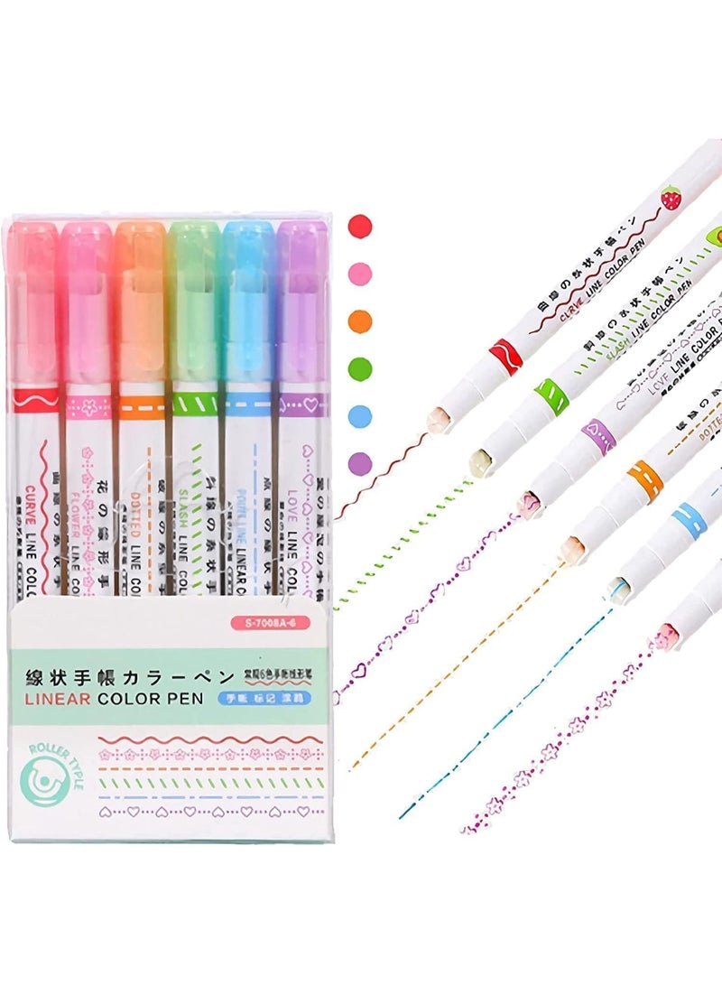 A set of colorful curved markers with fine tips and various shapes for writing, drawing, and coloring. - Image 3
