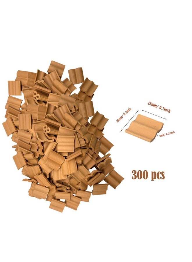 Cayway 300 Pcs Mini Red Roof Tiles Set Red Miniature Tiles With Scraper Roof Tiles Fake Tiles Model Landscape Accessories Dollhouse Fake Tiles For Diy Dollhouse Bricks Diorama Fairy - Image 2
