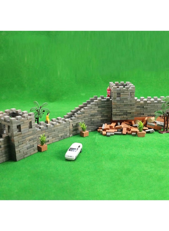 Cayway 300 Pcs Mini Red Roof Tiles Set Red Miniature Tiles With Scraper Roof Tiles Fake Tiles Model Landscape Accessories Dollhouse Fake Tiles For Diy Dollhouse Bricks Diorama Fairy - Image 5