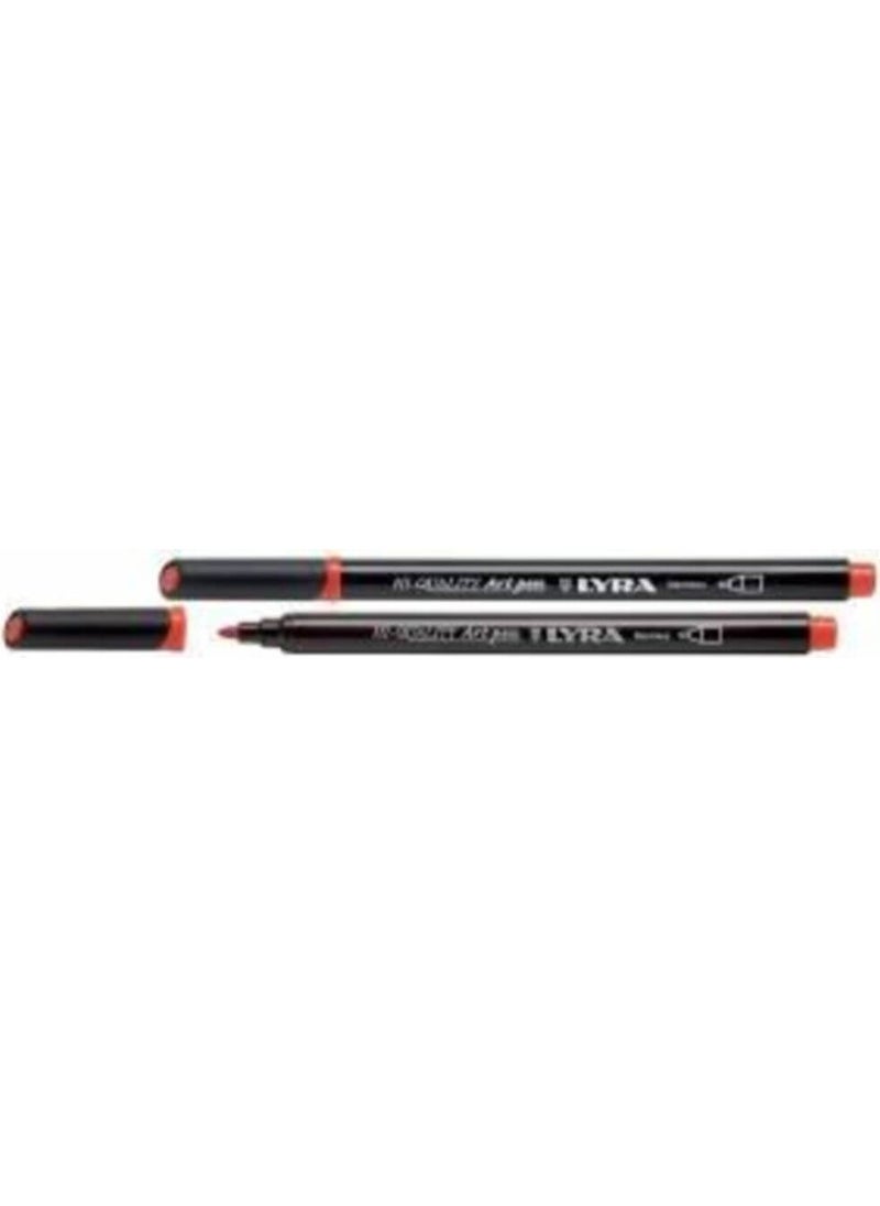 Lyra Hı Quality Art Pen Felt Tip and Drawing Pen Vermillion 017 FIRE Red 