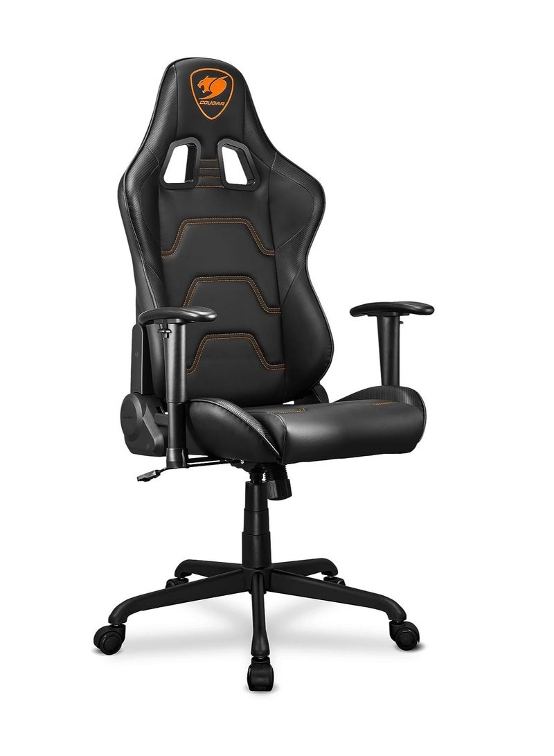 كوجار كرسي الألعاب Cougar Armor Elite ، إطار فولاذي ، جلد PVC مسامي ، نظام Recliner 160 درجة ، سعة وزن 120 كجم ، مسند ذراع قابل للتعديل ثنائي الأبعاد ، قاعدة فولاذية 5 نجوم - أسود - Image 2