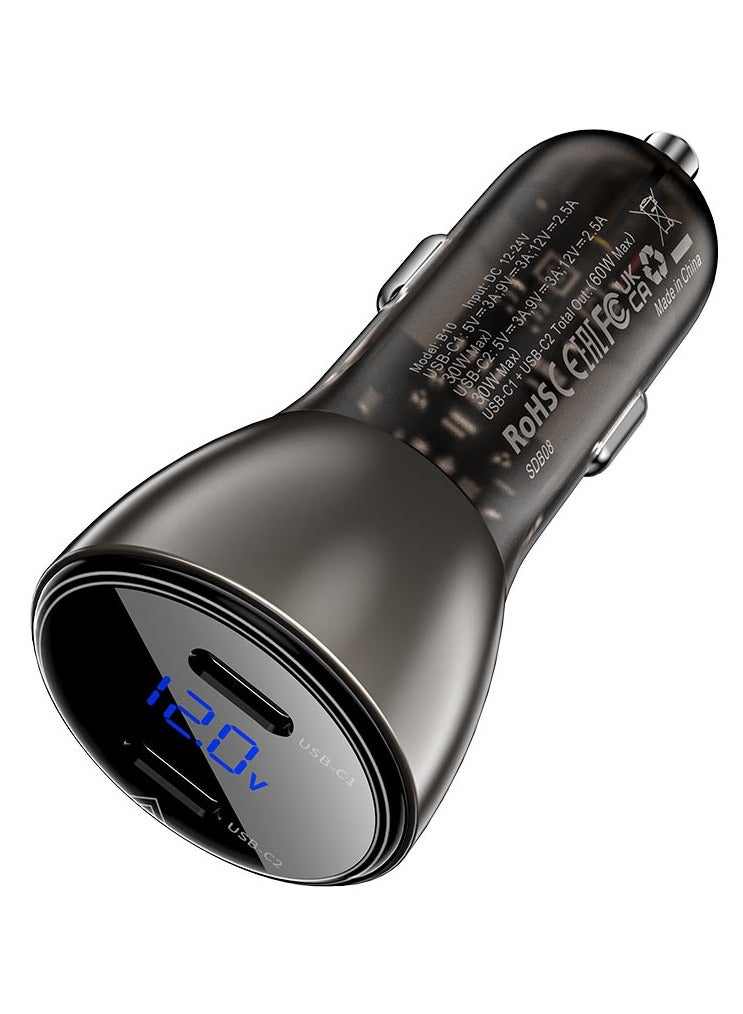 ACEFAST Fast Charge Car Charger B10 60W (2xUSB-C) - Image 2