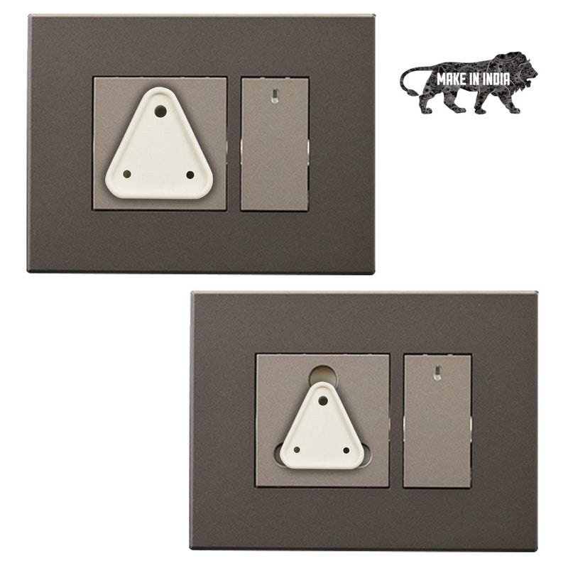 KitschKitsch Baby Infant Child Proofing Safety Cabinet Cupboard Cabinet Lock and Socket Cover Combo 5A 15A (White) (Pack of 12 + 8 Blue Cabinet Locks) - Image 4