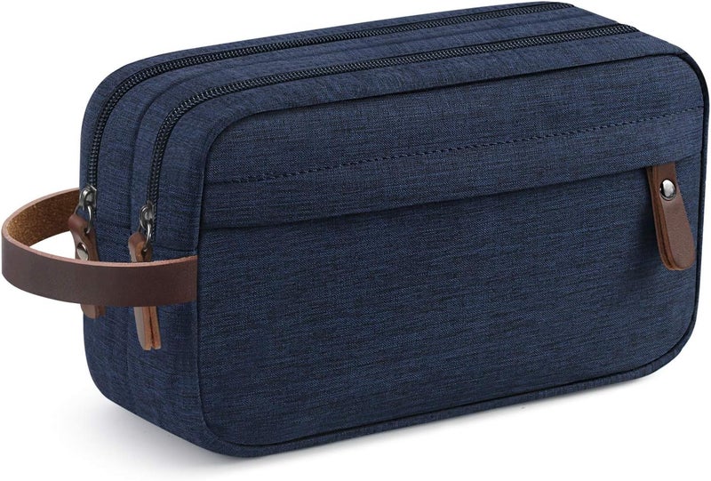 Men's Travel Toiletry Organizer Bag Dopp Kit - Blue Water-resistant - Image 1