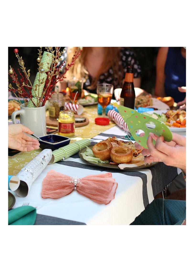 SYOSI 10 Pieces Gauze Cheesecloth Napkins, Wrinkled Dinner Napkins, 19.7 x 19.7 Inch Table Napkins Decorative Cloth Napkins, for Home Wedding Parties Table Decoration Family Everyday Use (Pink) - Image 5