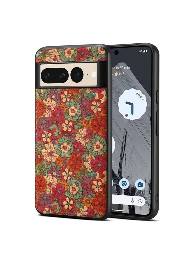 HuHa - Case Cover For Google Pixel 7 Pro Four Seasons Flower Language Series TPU Phone Case Summer Red - Image 1