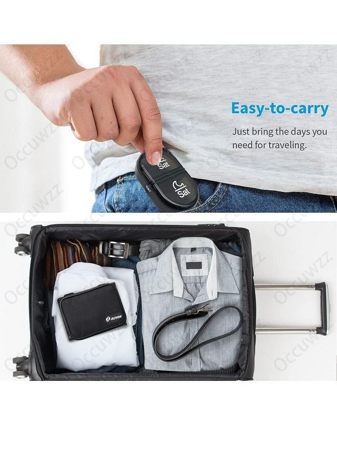 Generic - Carry a small plastic seven-day-a-week small medicine box with 14 compartments in a leather bag - Image 1
