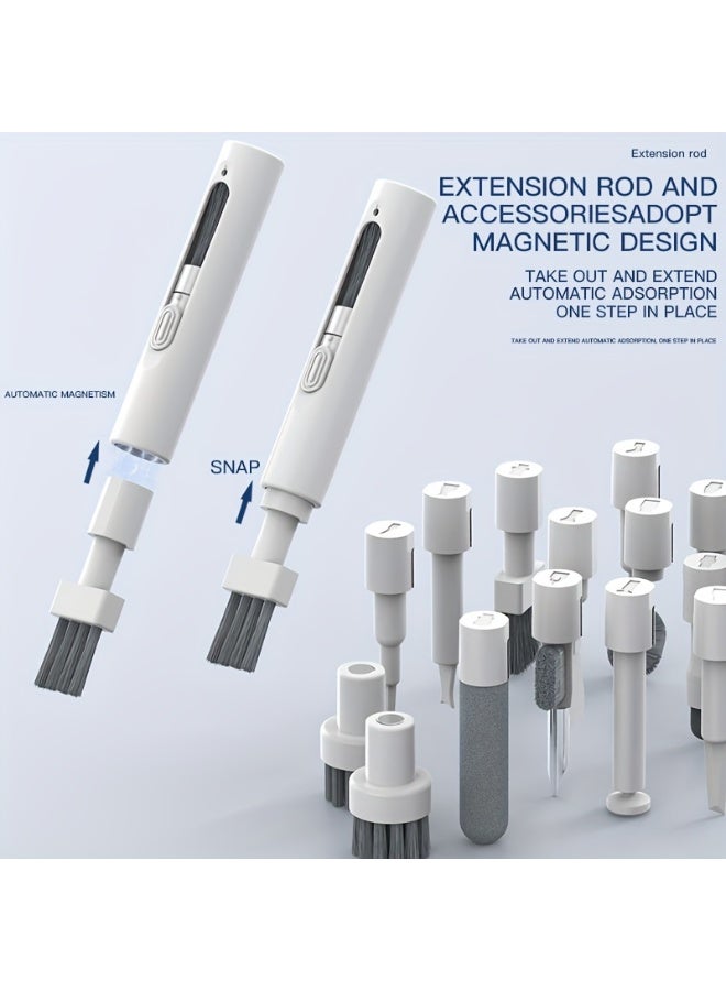 Multi-function Electronics Cleaning Kit, 33 in 1 Portable Electronics Brush Set, Charging Port Cleaner for Cell Phones, Headphones, Computers, Monitors, Camera Lenses, White - Image 3