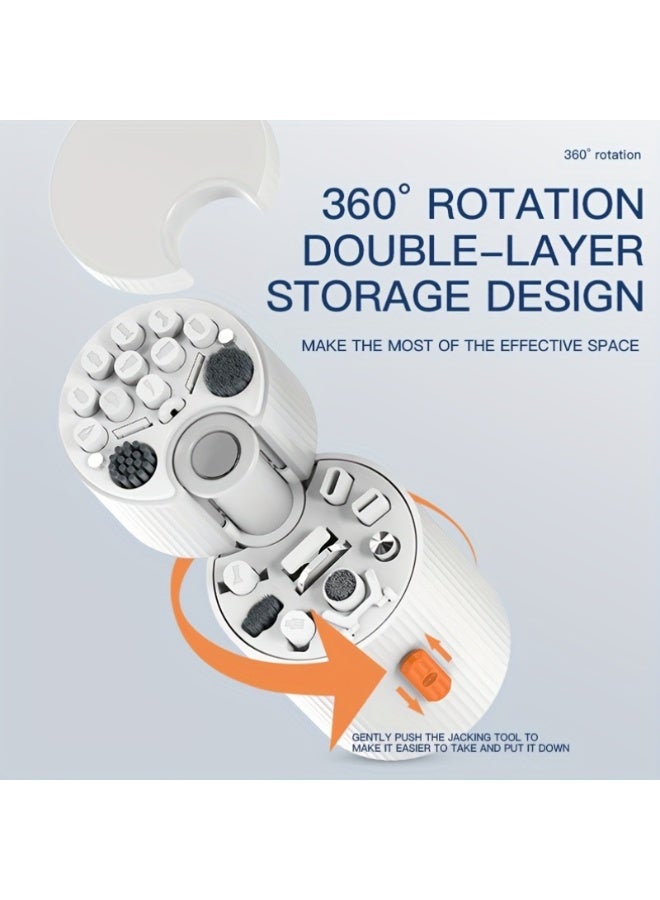 Multi-function Electronics Cleaning Kit, 33 in 1 Portable Electronics Brush Set, Charging Port Cleaner for Cell Phones, Headphones, Computers, Monitors, Camera Lenses, White - Image 2